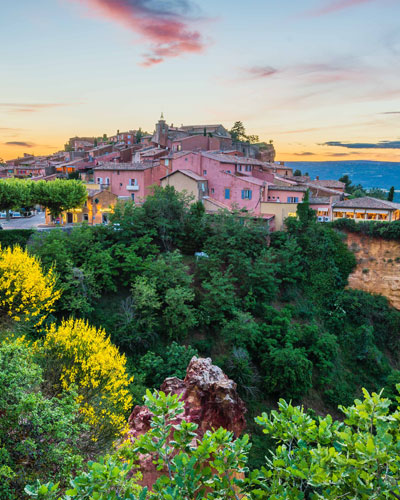 Hilltop village Roussillon in Luberon