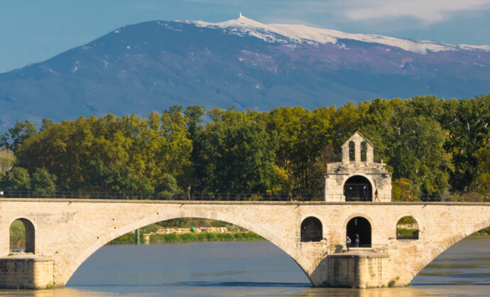 Pont d'Avignon au printemps