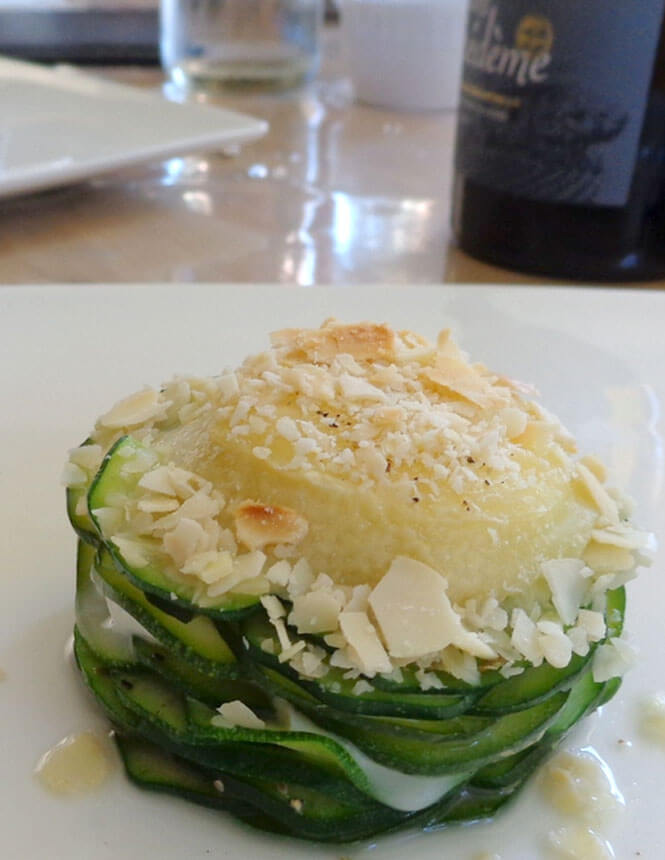 Goats cheese and courgette millefeuilles ©BISET V