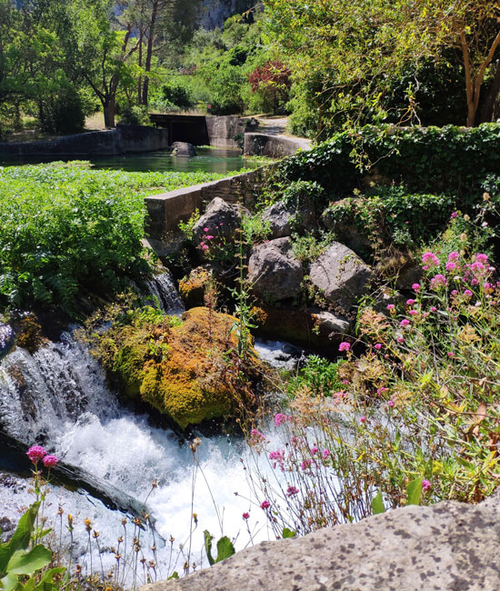 Sorgue river at the Petrarch Museum-Library