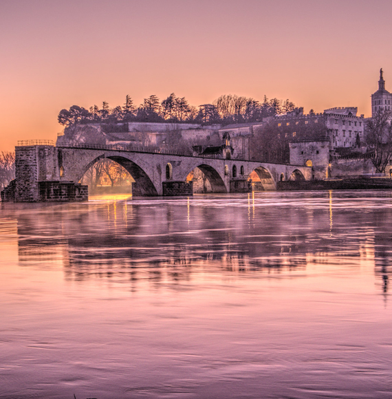 Pont d'Avignon en hiver